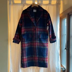 Old Navy - Oversized Soft-Brushed Plaid Coat